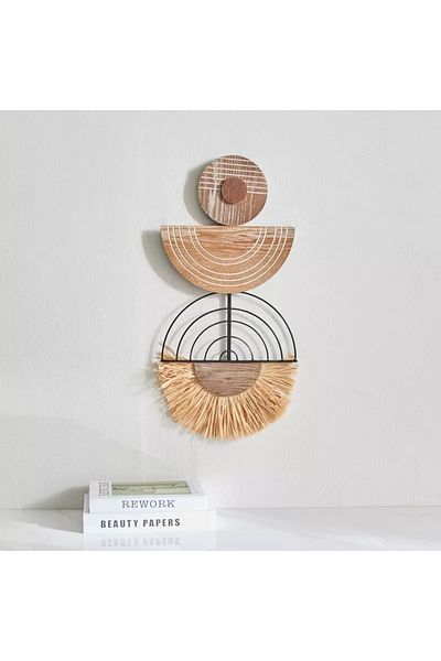 Home Box Percy Capri Wood and Metal Wall Decor - 31.1x61x1.9 cm