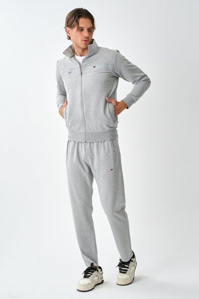 Dechers Men's Two Thread Large Size Sweat Suit Set E216
