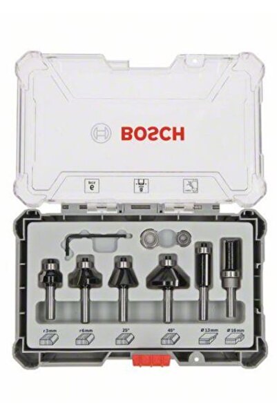Bosch Pro Freze Seti 6 'lı Karışık 8 mmşaftlı