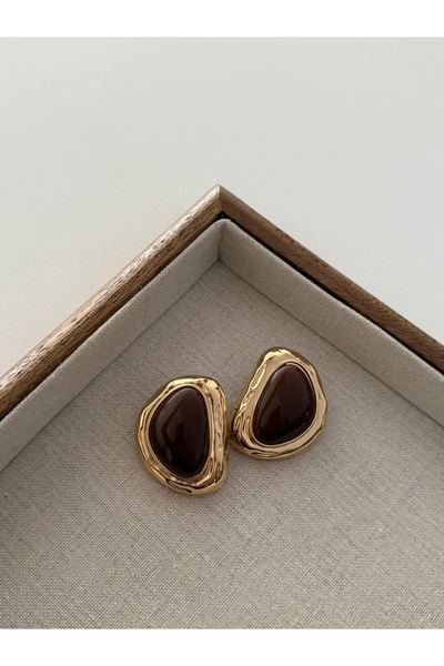 Pao Rosa Bitter Brown Earrings