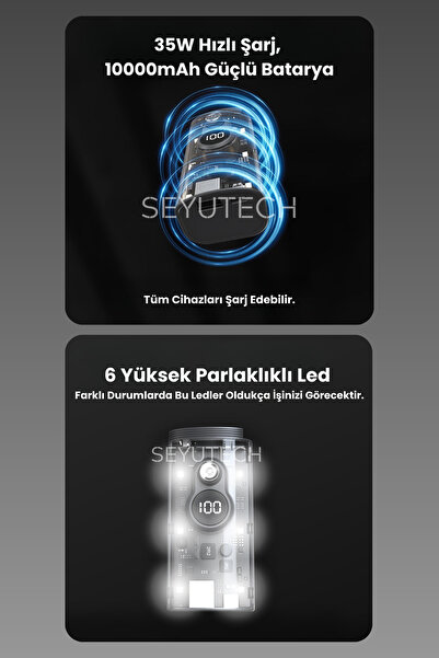 SEYUTECH Powerbankli Violent Turbo Fan 100000rpm Ultra Güçlü Motor Güçlü Vakum 10000mAh Bataryalı Üflemeli