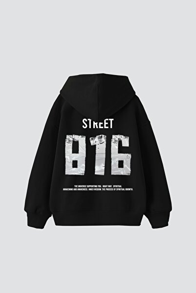 Tarzsokak Street 816 Imprimat Oversize Unisex Premium Negru