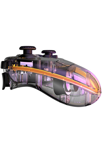 CANYON Gamepad Wireless cu Luminozitate GPW-04, PC/PS4/Xbox 360/Android, LED RGB (Transparent)