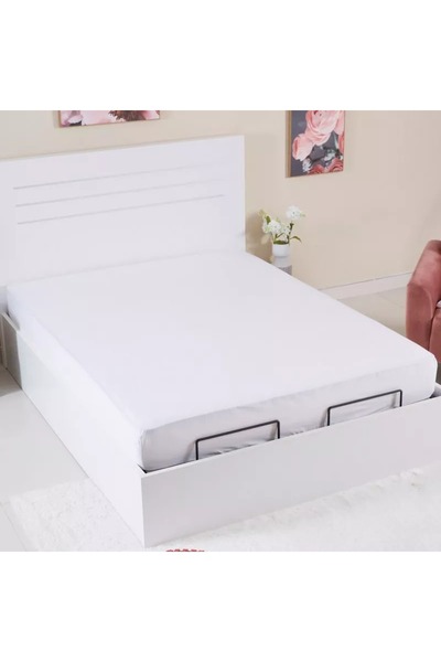 Home Box Ballina Solid Cotton Queen Fitted Sheet - 150x200+33 cm