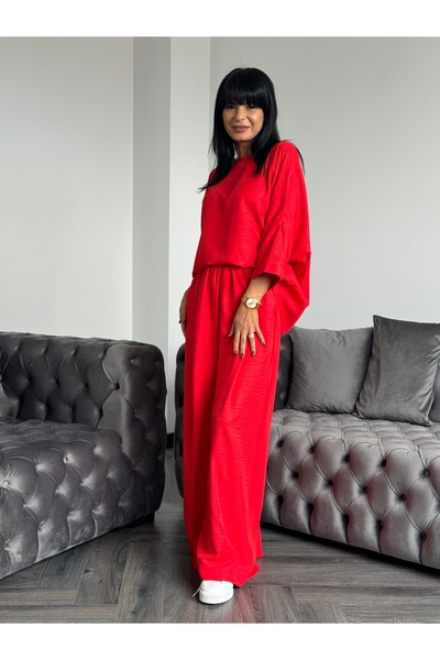 RAMONA BADESCU EXCLUSIVE Two-Piece Suit with Loose Blouse and Flared Pants