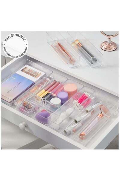 Vienev 10-Piece Jewelry and Makeup Accessory Organizer - Multi-Purpose Organizer in the Drawer