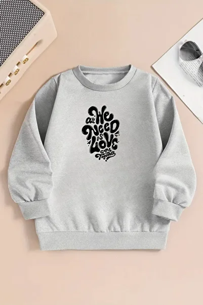 Sweetline Unisex We Need Printed Gray Crew Neck Sweatshirt-Winter Hooded Fabric