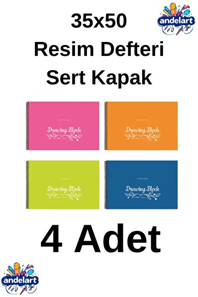 andelart Eco Spiral Picture Notebook 35X50 25 Sheets 4 Pieces