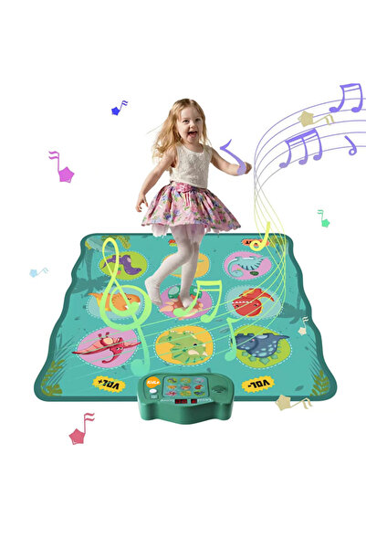 KidLe بطانية رقص الديناصور التفاعلية للأطفال مع لعبة دواسة وبطانية موسيقية ذك...