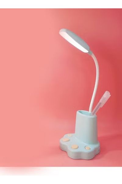 Raffine USB Rechargeable LED Table Lamp with Pen Holder Eye Protection, Reading & Gift Use