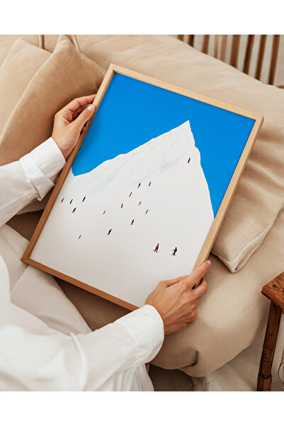 ARTHOUSECOLLECTIVE Schii în munții - Poster de schi - 2 - Dimensiuni pentru tablouri - Poster fără cadru