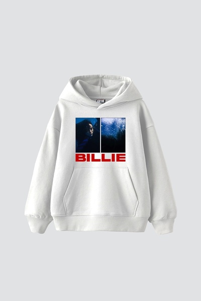 Tarzsokak Billie Eilish Imprimat Oversize Unisex Alb