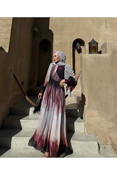 Rabia Ateş Azur Dress Bordo