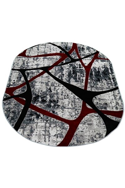AGORA TEXTİL Covor Victoria 200x300 cm oval -0792 gri/rosu
