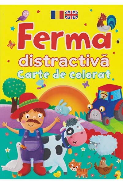 Editura Flamingo Junior Ferma distractiva. Carte de colorat (romano-englez