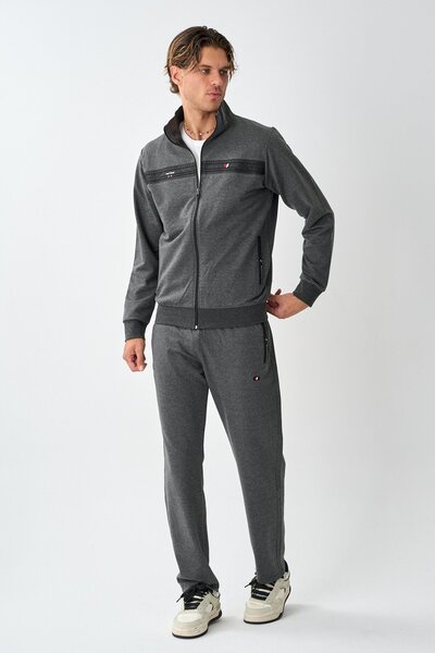 Dechers Men's Two Thread Large Size Sweat Suit Set E216
