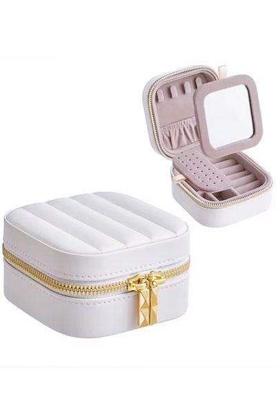 gaman Mk-35 Gold Detailed Jewelry Organizer Luxury Jewellery Jewelry Box - Gold Ring Earrings Necklace Storage Box