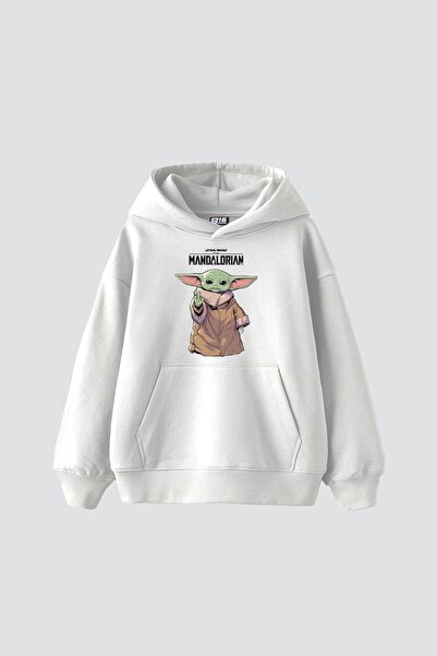 Tarzsokak V2 The Mandalorian Yoda Imprimat Supradimensionat Unisex Alb Premium