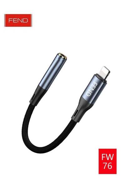 FEND FW76 Lightning to 3.5mm Audio Cable, Premium Braided Adapter for High-Qu...