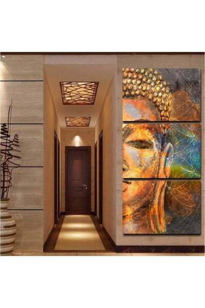 Emoda home Trove لوحة فنية جدارية منزلية من EMODA Plamc، تمثال بوذا، قماش حدي...