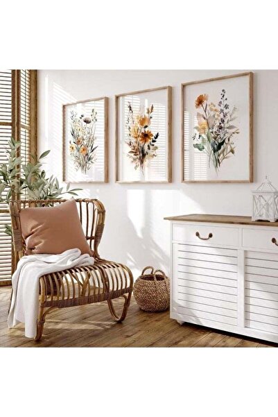 Emoda home Trove طباعة فنية لزهرة خضراء (20×30 سم) – لوحة جدارية نباتية مؤطرة...