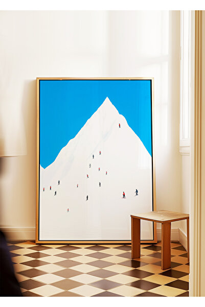 ARTHOUSECOLLECTIVE Schii în munții - Poster de schi - 2 - Dimensiuni pentru tablouri - Poster fără cadru