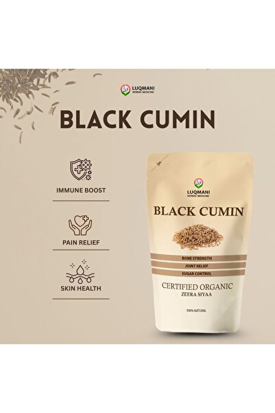 Luqmani herbs Black Cumin – Zeera Siyaa – 200 gram Pack