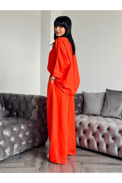 RAMONA BADESCU EXCLUSIVE Two-Piece Suit with Loose Blouse and Flared Pants