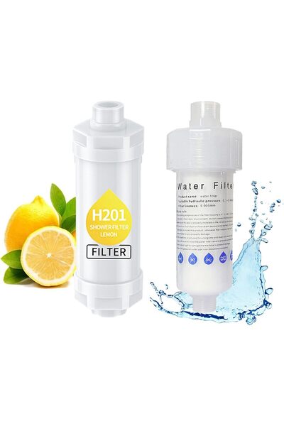 Türkiye عبوة من فلتر الاستحمام مكونة من قطعتين لإزالة الكلور وتقليل جفاف الجل...