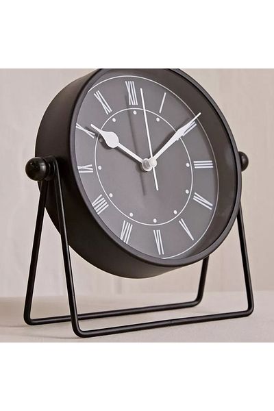 Home Box Mason Aluminium Table Clock - 19.5x6.5x18.5 cm