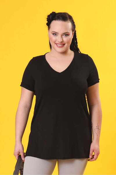 Bigsize Women's plus size split t-shirt 1296-23
