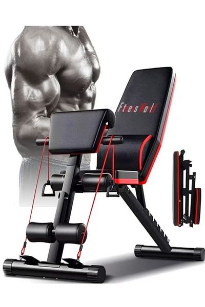FITNESS Fitness World Adjustable Weight Bench, Home Gym Bench with Training Bench