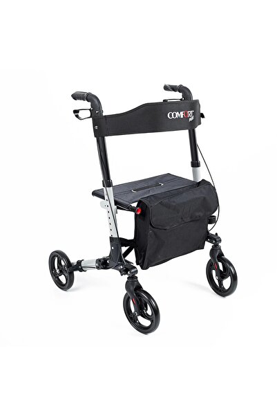 Comfort Plus Rolatör Yürüteç Gri | Alüminyum Gövde, Katlanabilir, Frenli ve D...