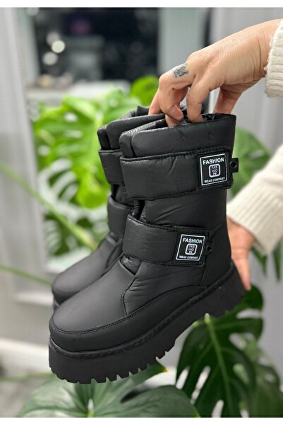 meSga butik Miah Black Skin Snow Boots