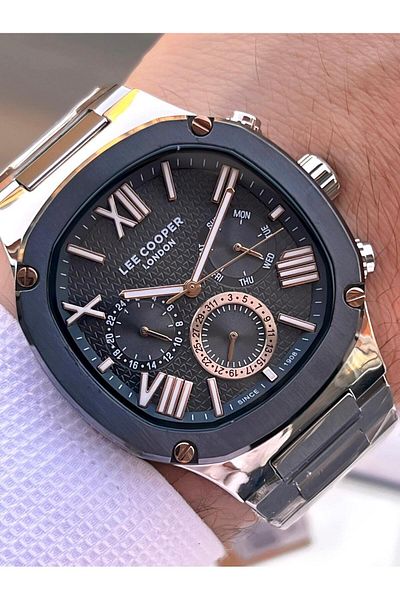 Lee Cooper Steel Cord Internal Functions Active 5 Atm 2 Years Warranty Men's Wristwatch Elc.8146.060