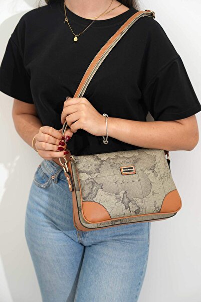 Silver Polo حقيبة كروس نسائية من Haki - A.Taba طراز SP784