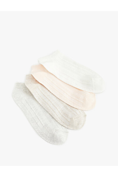 Koton Textured Set of 4 Booties Socks