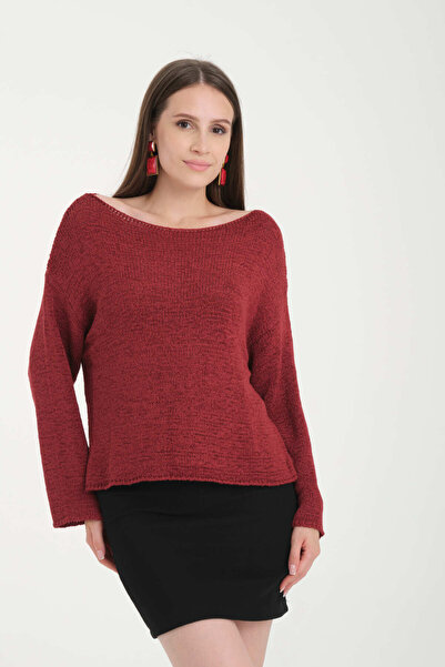 İLKCET MODA Off Shoulder Oversize Women's Sweater