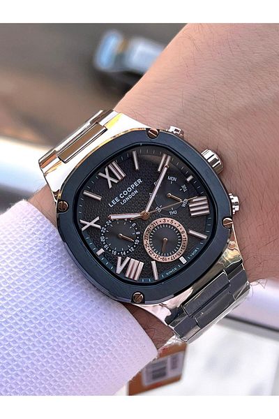 Lee Cooper Steel Cord Internal Functions Active 5 Atm 2 Years Warranty Men's Wristwatch Elc.8146.060