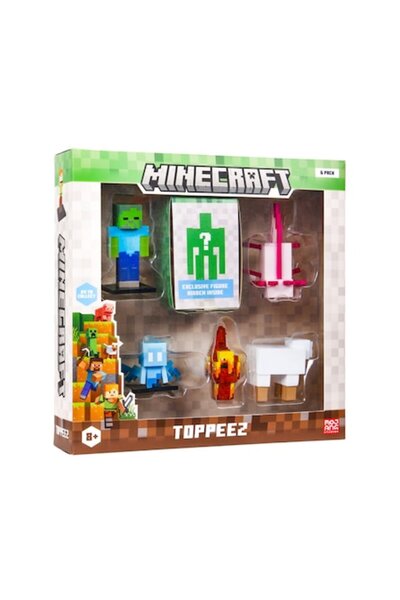 mattel Minecraft 3D Figure 6 Pack Deluxe Box Random