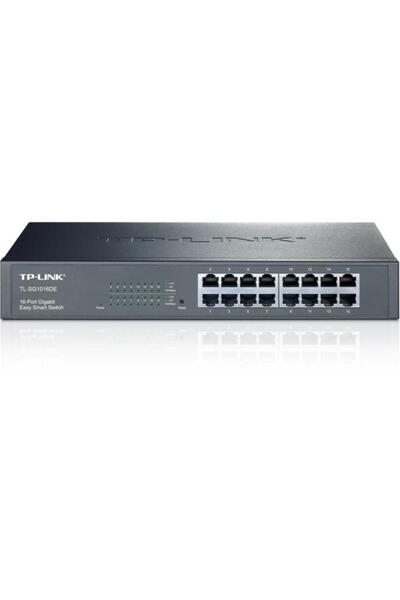 TP-LINK TL-SG1016DE 16 Port 10-100-1000 Mbps Switch Steel Case Easy Smart Rount