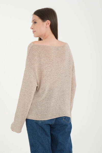 İLKCET MODA Off Shoulder Oversize Women's Sweater