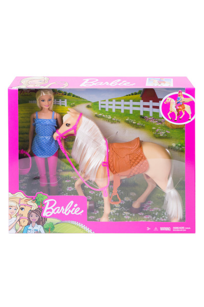 Barbie Set Păpușă și Cal – Joacă Ecvestră 32.5 cm