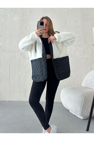 FERZOLAİO Zarax White Plush Coat