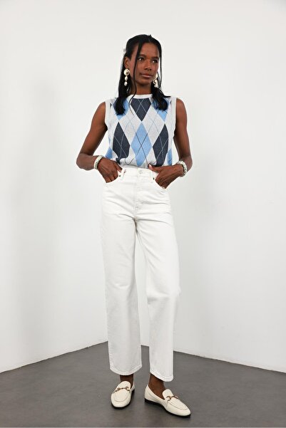 5in1Canpolat Bone Regular Fit Straight Cut Jean