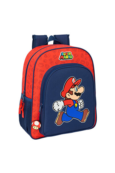 Super mario Ghiozdan școlar Super Mario Trick Roșu Albastru închis 32 x 38 x ...