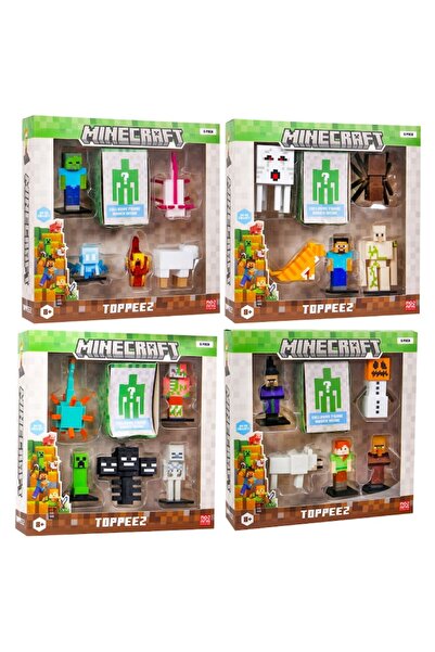 mattel Minecraft 3D Figure 6 Pack Deluxe Box Random