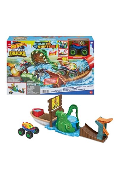 mattel Σετ παιχνιδιού Hot Wheels Monster Trucks - Crocodile Swamp Chomp