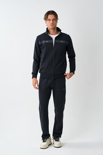 Dechers Men's Two Thread Large Size Sweat Suit Set E216