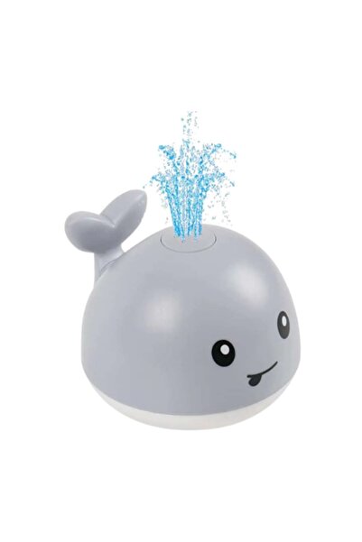 Amzo Bath Toy Whale with LED Light, Water Sprayer, Glows in the Dark, SLOSHY